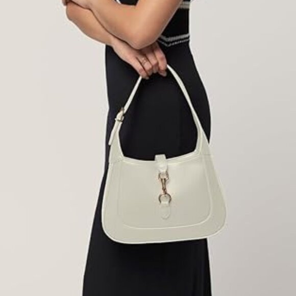 Neiman Marcus White Horsebit Buckle Reverie Bag - Picture 3 of 4